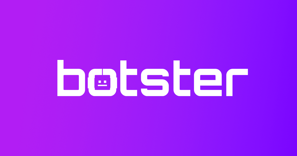 Botster product-homepage brand card on a purple background
