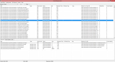 HEADMasterSEO homepage interface image with URL status rows and redirect details